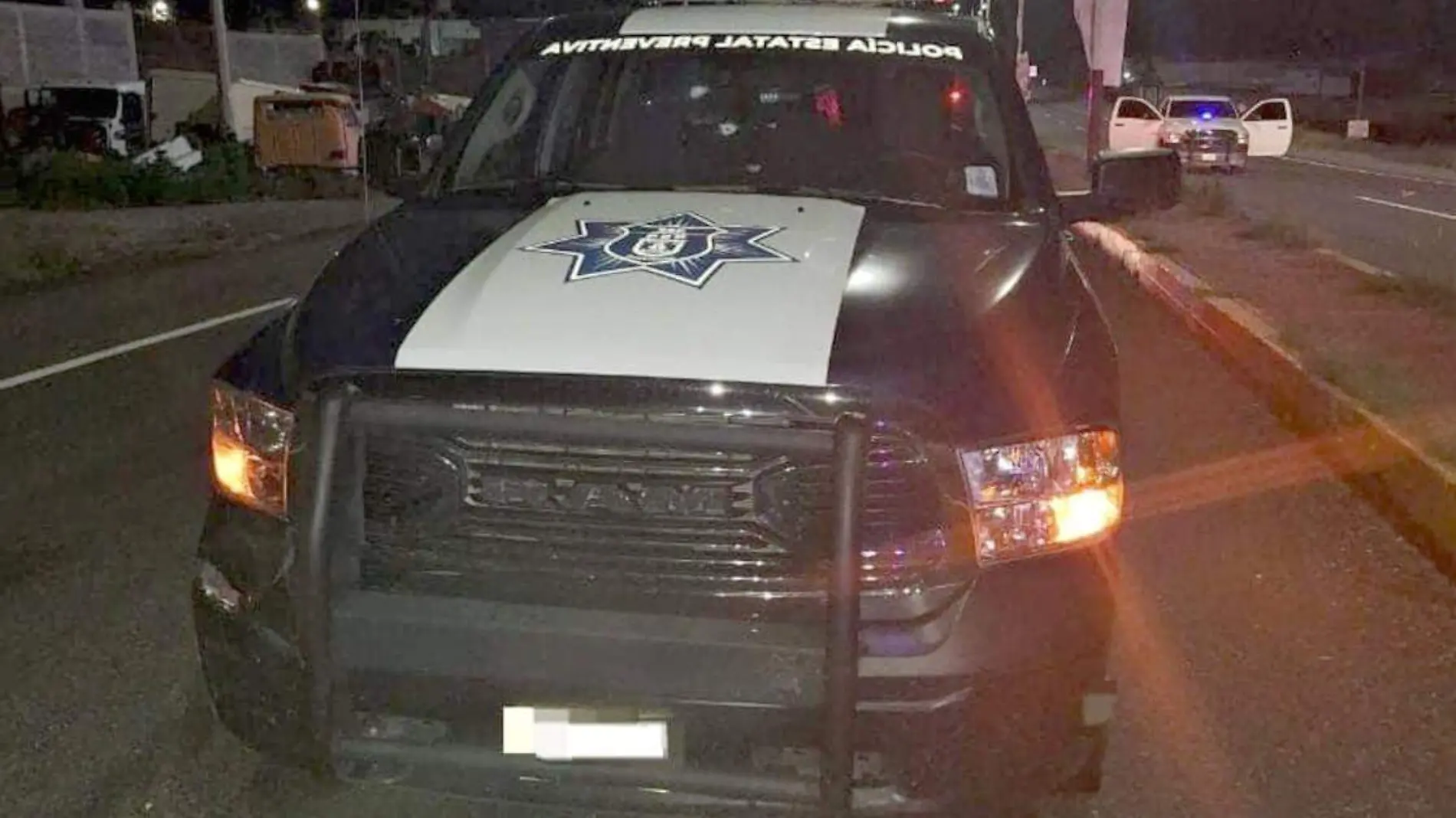 Patrulla de la Policía Estatal baleada